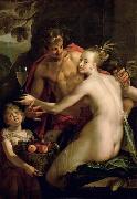 Hans von Aachen Bacchus Ceres and Amor Germany oil painting artist